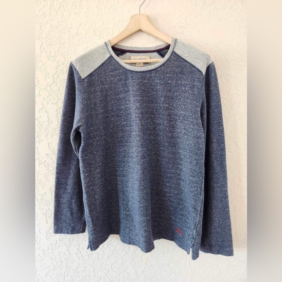 Large Tommy Bahama Men's Blue/Gray Pullover Crew - Picture 1 of 9